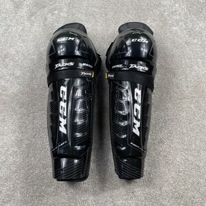 CCM Tacks 9550 Senior Hockey Shin Guards Black White 16 Inch 41cm SG9550